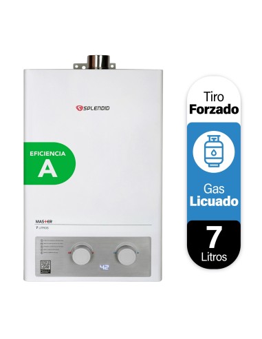 Calefont 7 litros Gas Licuado Tiro forzado Splendid