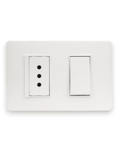 Interruptor 9/12+Enchufe 2P+T 10A 250V  PU1214