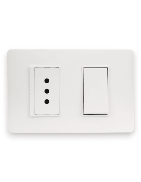 Interruptor 9/12+Enchufe 2P+T 10A 250V  PU1214