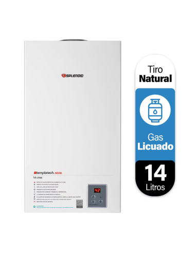 Calefont 14 litros Gas licuado Tiro natural Splendid