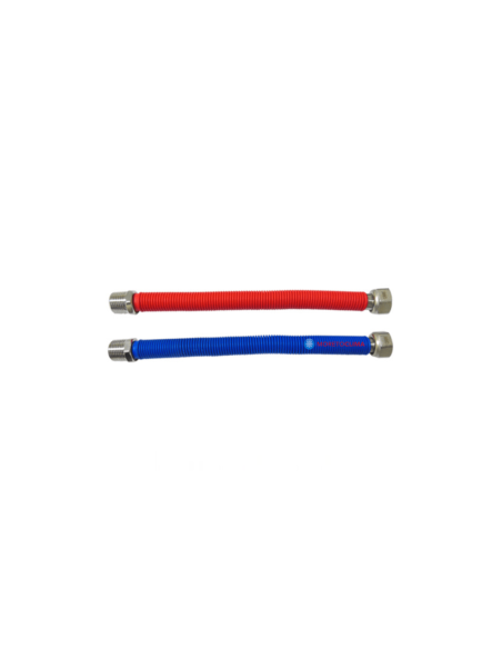 Kit Manguera Flexible Anwo 1/2 Rojo-azul Calefacción