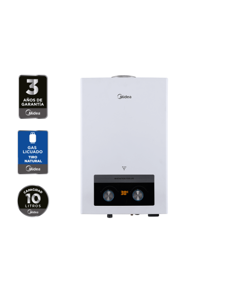Calefont 10 Litros Tiro Natural Gas Licuado Midea