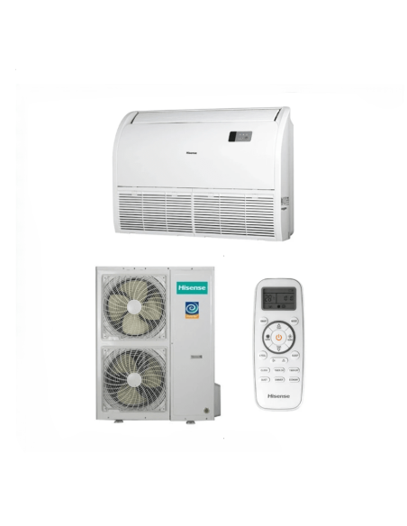 Aire Acondicionado Split Piso Cielo Hisense Inverter 48.000 Btu/Hr AUV-48UR4RC8