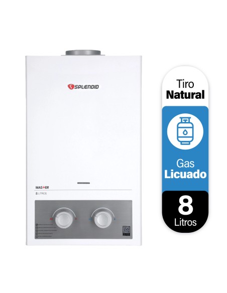 Calefont 8 litros Gas licuado Tiro natural Splendid