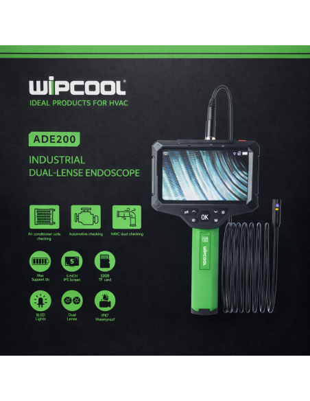 Endoscopio insdustrial doble lente ADE200 wipcool