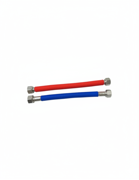 Kit Manguera Flexible Anwo 1/2 Rojo-azul Calefacción