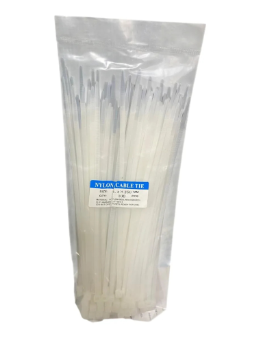 Amarra Plástica 250x 4.5 Mm (100 Unid) Blanco