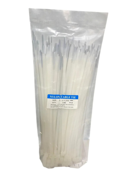 Amarra Plástica 250x 4.5 Mm (100 Unid) Blanco