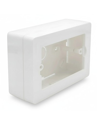 Caja chuqui sobreponer 3 modulos blanco