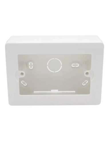 Caja chuqui sobreponer 3 modulos blanco