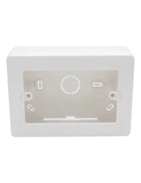 Caja chuqui sobreponer 3 modulos blanco