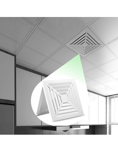 Difusor De 20X20 C/T 4 Vías