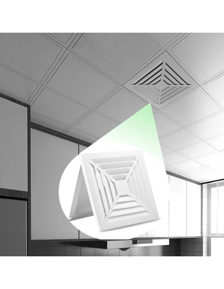 Difusor De 20X20 C/T 4 Vías