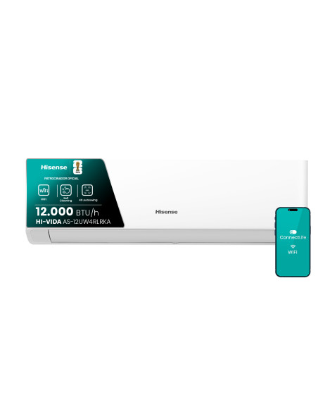 Aire Acondicionado Hisense 12000 BTU Hi-Vida - Inverter Expert  AS-12UW4RLRKA