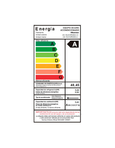 Aire Acondicionado Hisense 18000 BTU Hi-Vida -...