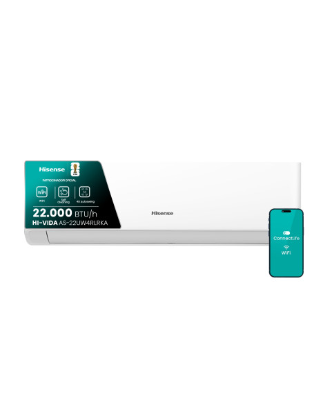 Aire Acondicionado Hisense 22000 BTU Hi-Vida - Inverter Expert  AS-22UR4RBTKA