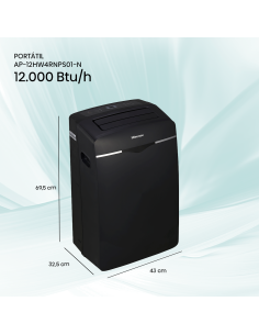 Aire Acondicionado Portátil Hisense 12HW4RNPS01-N 12.000 BTU 2