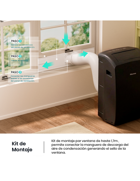 Aire Acondicionado Portátil 12.000 Btu Hisense Frío Calor