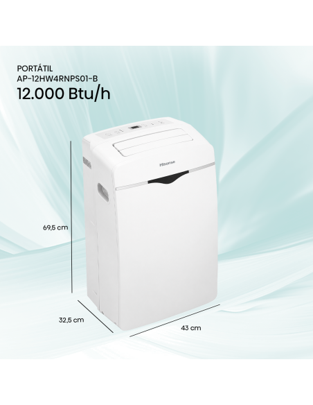 Aire Acondicionado Portátil Hisense 12btu Ap-12hw4rnps01-b