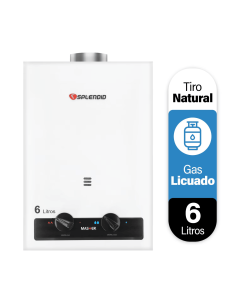 Calefont 6 litros Gas licuado Tiro natural Splendid
